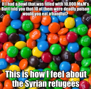 M&M Refugee Meme