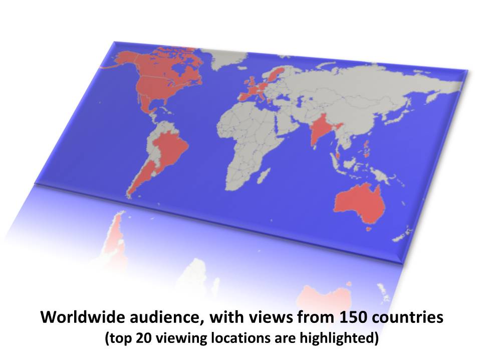 World map of views