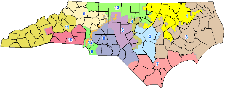 North Carolina House Districts from http://results.enr.clarityelections.com/NC/42923/123365/Web01/en/summary.html