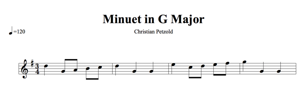 Minuet in G Major by Petzold